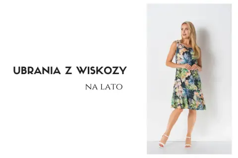 Kobieta w letniej sukience z wiskozy, która świetnie oddycha. Idealna na upalne dni.