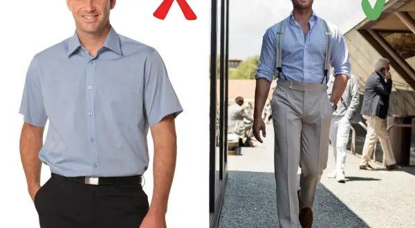 Mężczyzna w szelkach i eleganckich spodniach prezentuje styl, który jest kwintesencją elegancji.